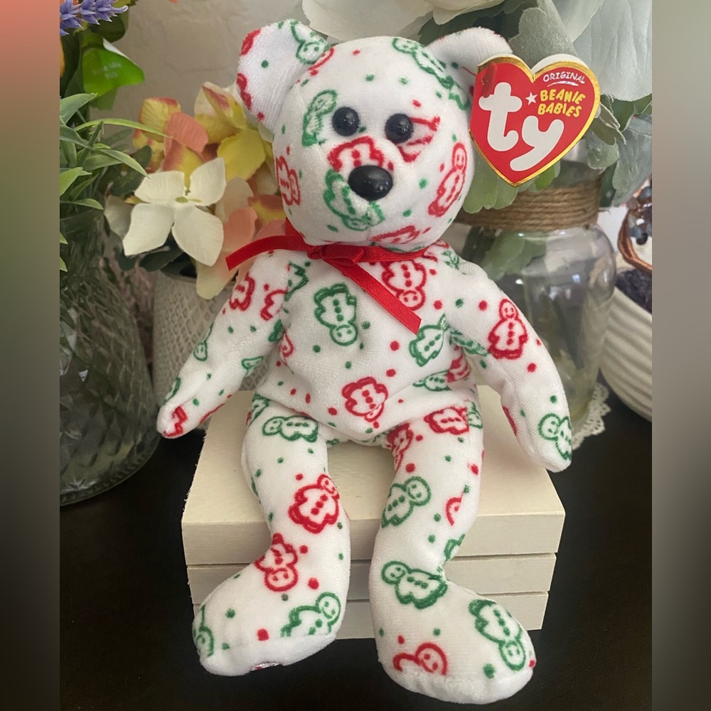 🆕🎄 RETIRED RARE TY BEANIE BEAR “GINGERSPICE”. MWMT!